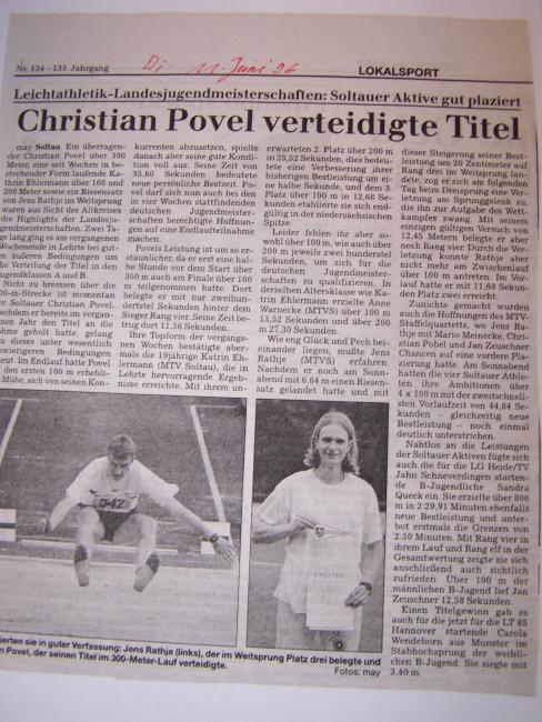 Leichtathletik im Jahr 1996